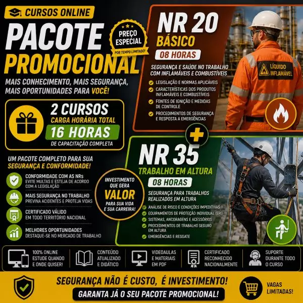 Curso NR 20 e NR 35 - Combo Promocional - NR20 e NR35
