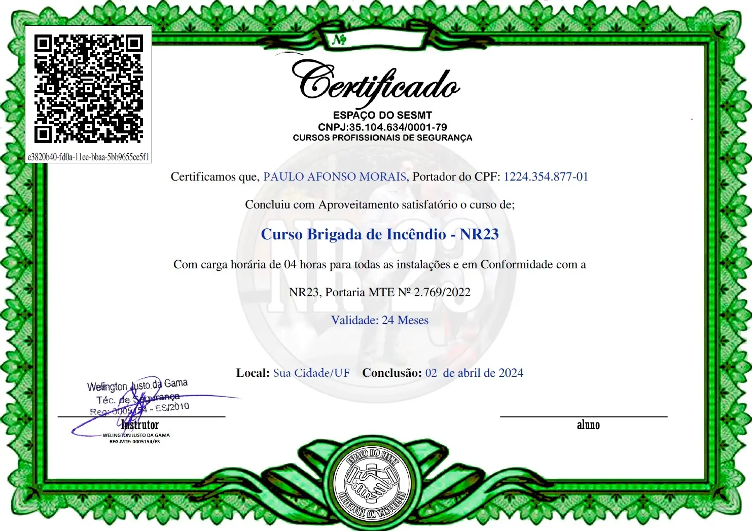 curso nr 23 curso brigada treinamento brigada treinamento combate a incêndio