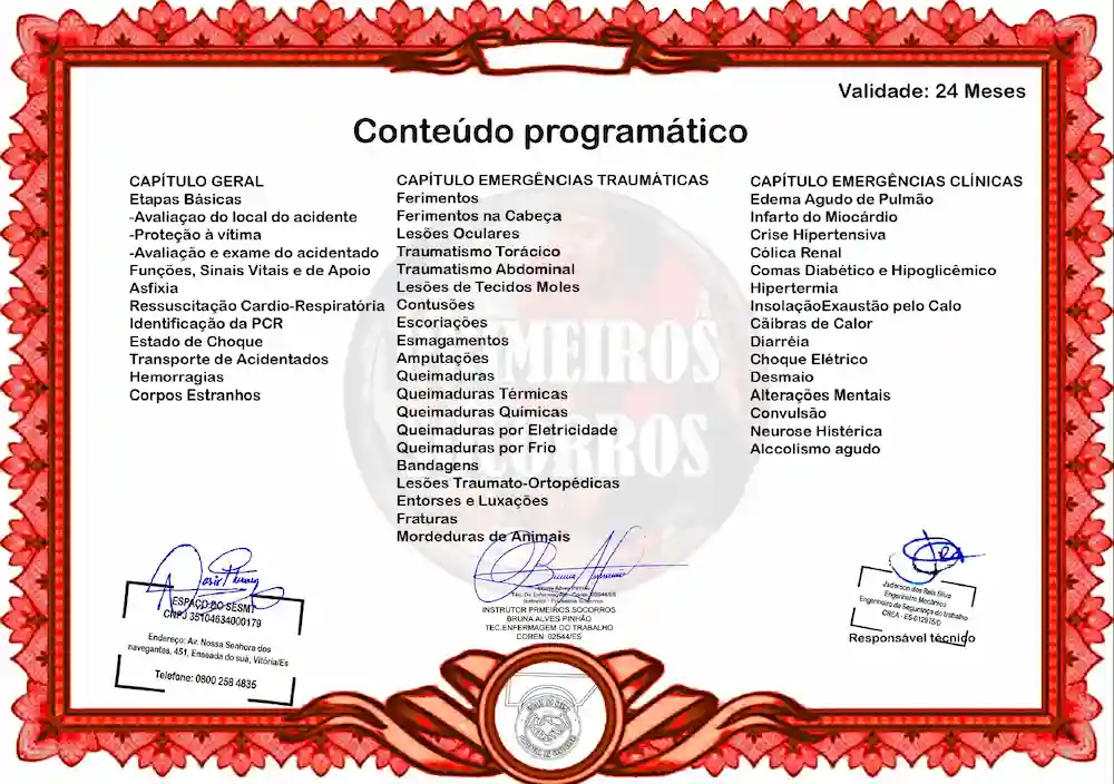curso primeiros socorros treinamento primeiros socorros certificado primeiros socorros