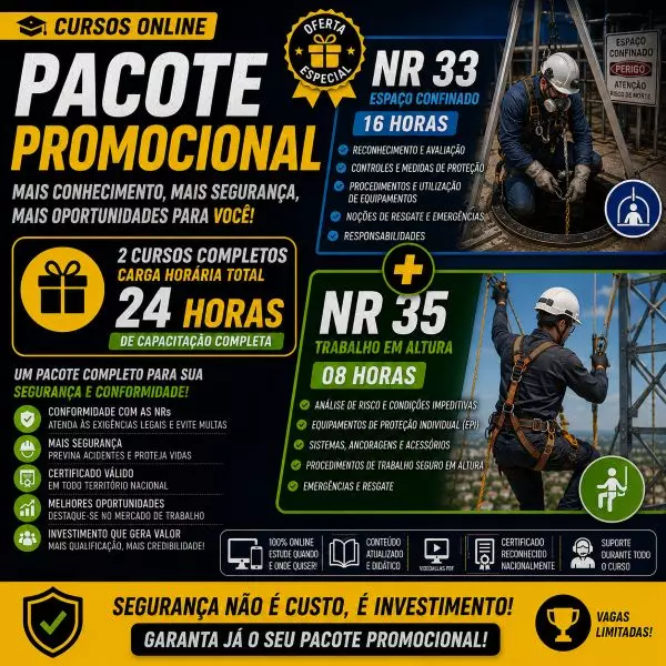 Curso NR 33 e NR 35 - Combo Promocional - NR33 e NR35