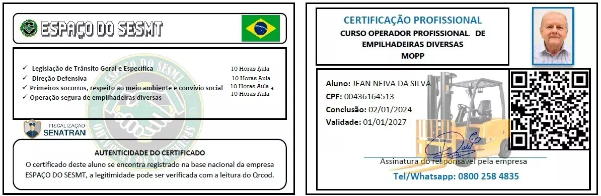 certeirinha operador de empilhadeira