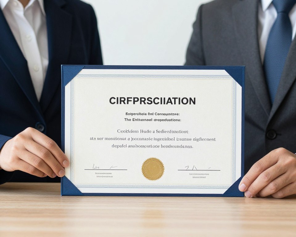 Imagem de um certificado sendo emitido Imagem de um certificado sendo emitido