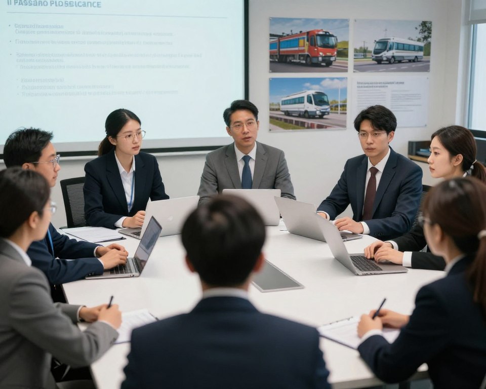 Imagem de um curso de transporte de passageiros Imagem de um curso de transporte de passageiros