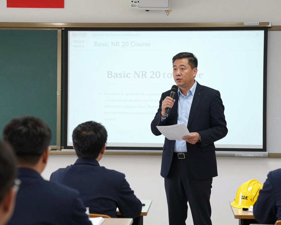 Imagem de um profissional realizando o Curso NR 20 Básico Imagem de um profissional realizando o Curso NR 20 Básico