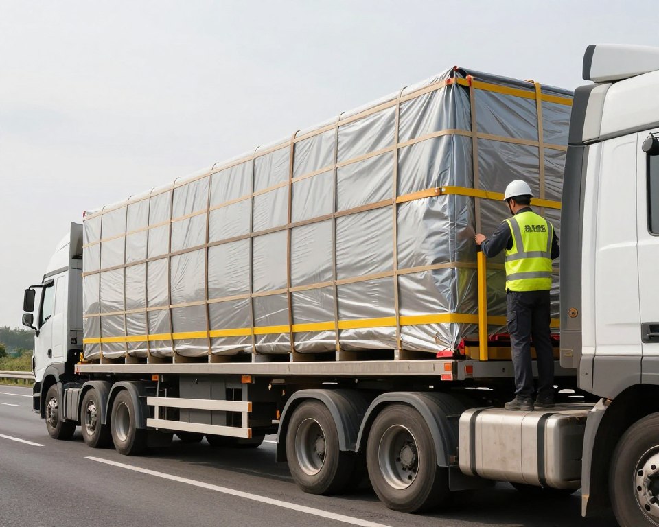 Imagem de uma carga indivisível sendo transportada Imagem de uma carga indivisível sendo transportada