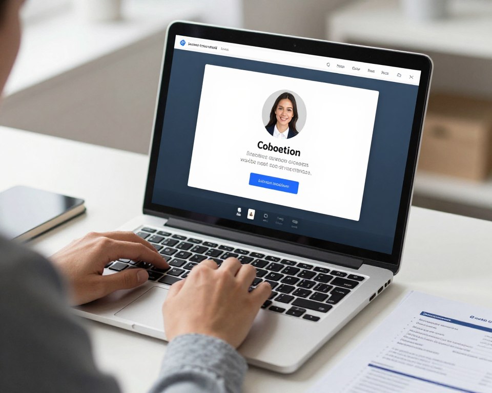 Imagem de uma pessoa se matriculando em um curso online Imagem de uma pessoa se matriculando em um curso online