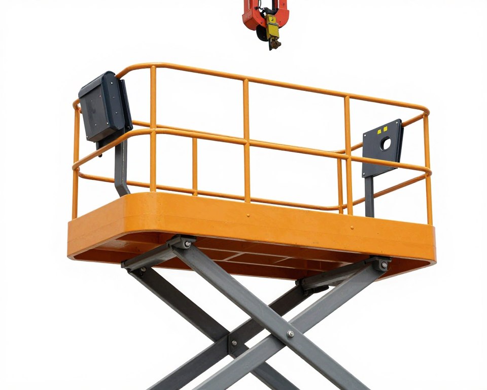 Imagem de uma plataforma elevatória em operação Imagem de uma plataforma elevatória em operação