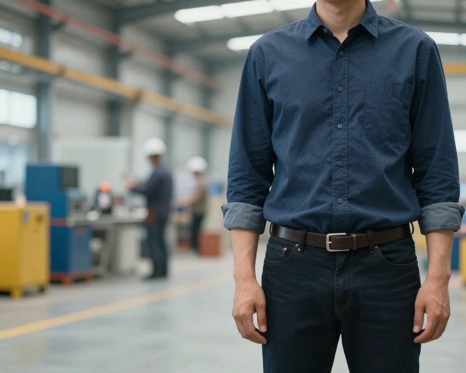 Imagem de um trabalhador em um ambiente industrial seguro Imagem de um trabalhador em um ambiente industrial seguro
