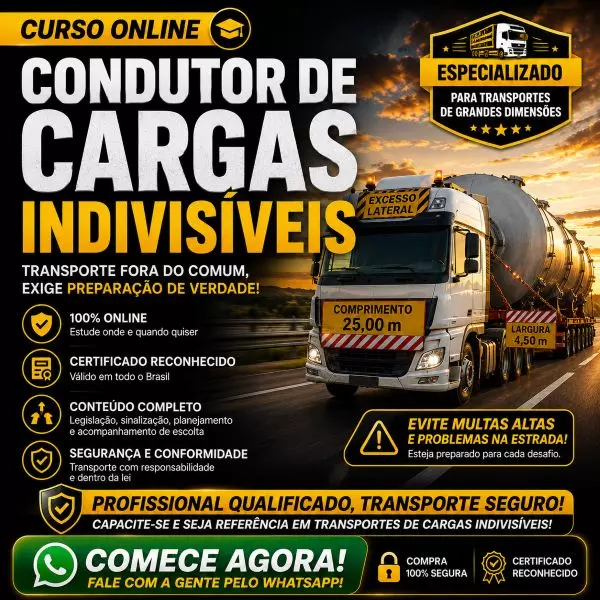 Curso Cargas Indivisíveis - R$ 180,00